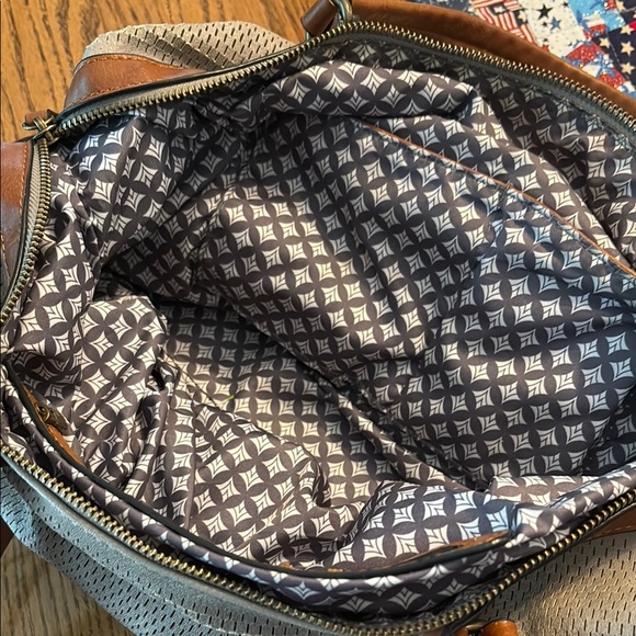 Antik Kraft Gray and Brown Studded Shoulder Bag - Picture 7 of 7